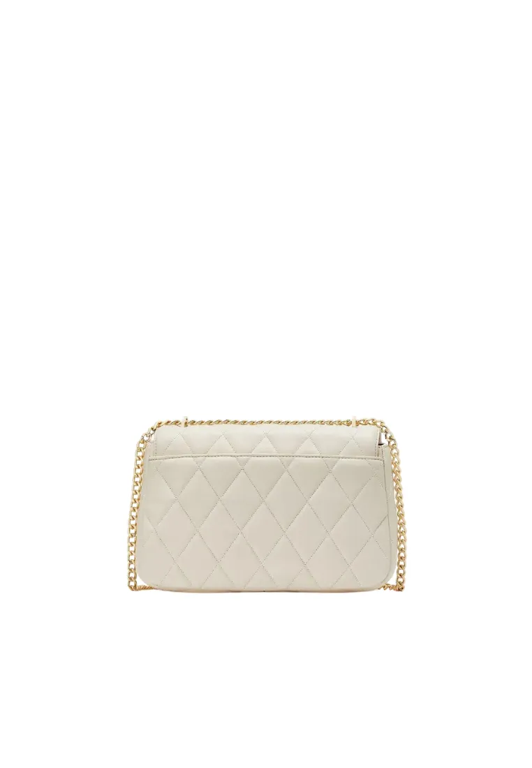 ( AS IS ) Kate Spade Carey Quilted Leather Medium Shoulder Bag In Parchment KA766