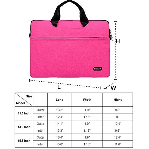 11.6-Inch Laptop Shoulder Bag Case Sleeve with Handle and Side Pocket for 11" 11.6" 12" 11.6 Inch