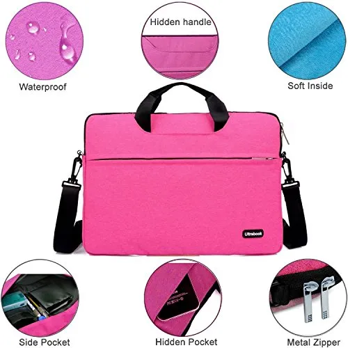 11.6-Inch Laptop Shoulder Bag Case Sleeve with Handle and Side Pocket for 11" 11.6" 12" 11.6 Inch