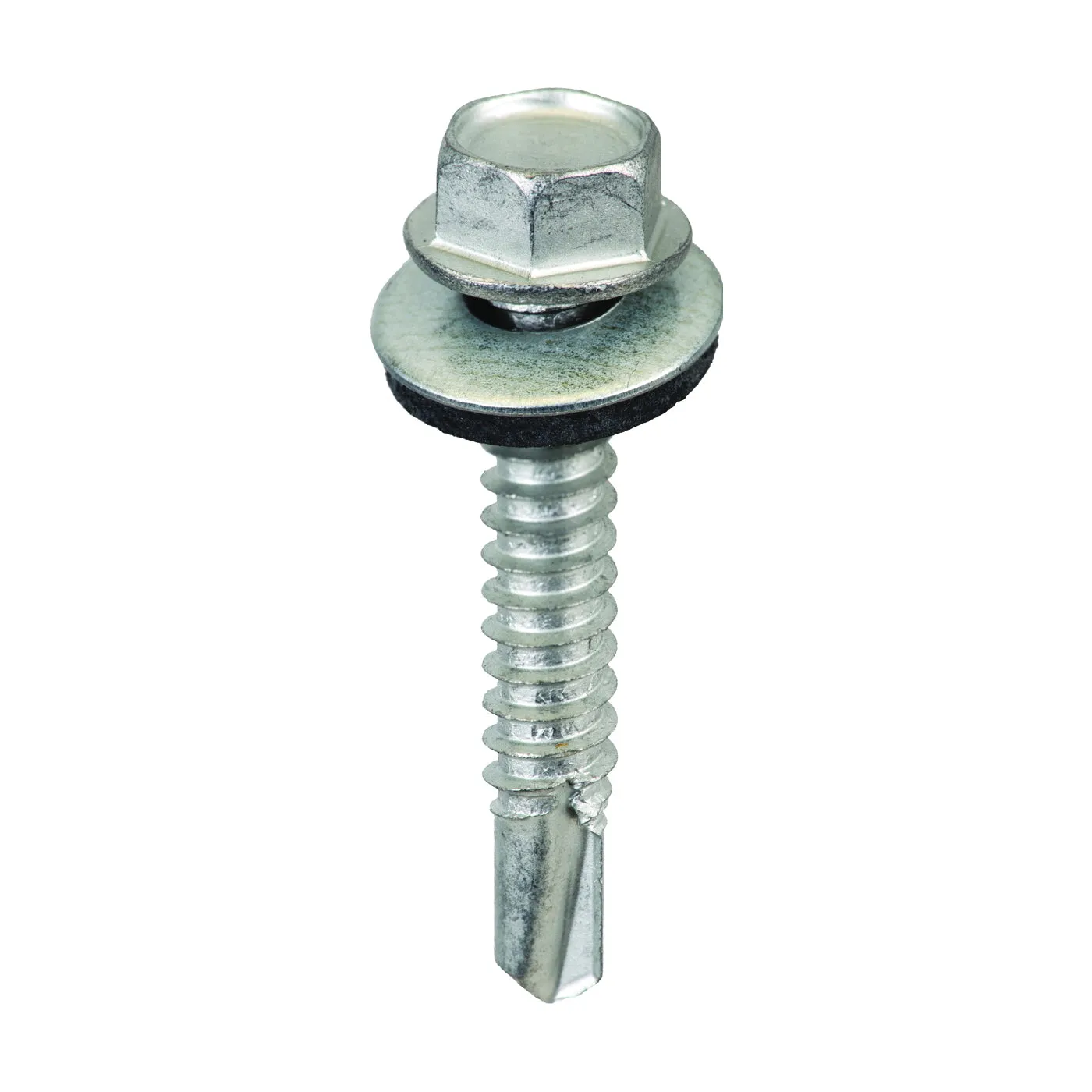 Acorn International SW-MM1412G250 Screw, #14 Thread, Hex Drive, Self-Drilling, Self-Tapping Point, Galvanized Steel