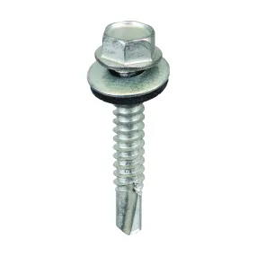 Acorn International SW-MM1412G250 Screw, #14 Thread, Hex Drive, Self-Drilling, Self-Tapping Point, Galvanized Steel