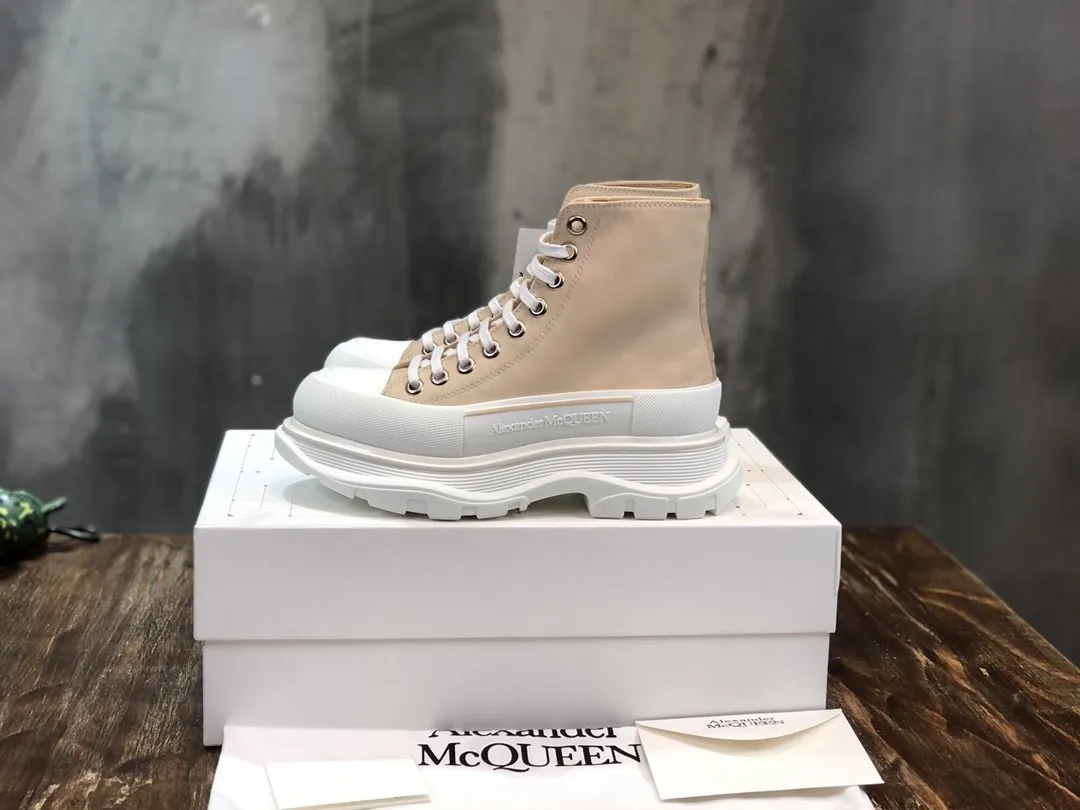 Alexander McQueen Tread Slick Boot Cotton Nude For Men