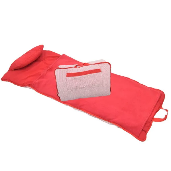 All Red Seersucker Nap Mat