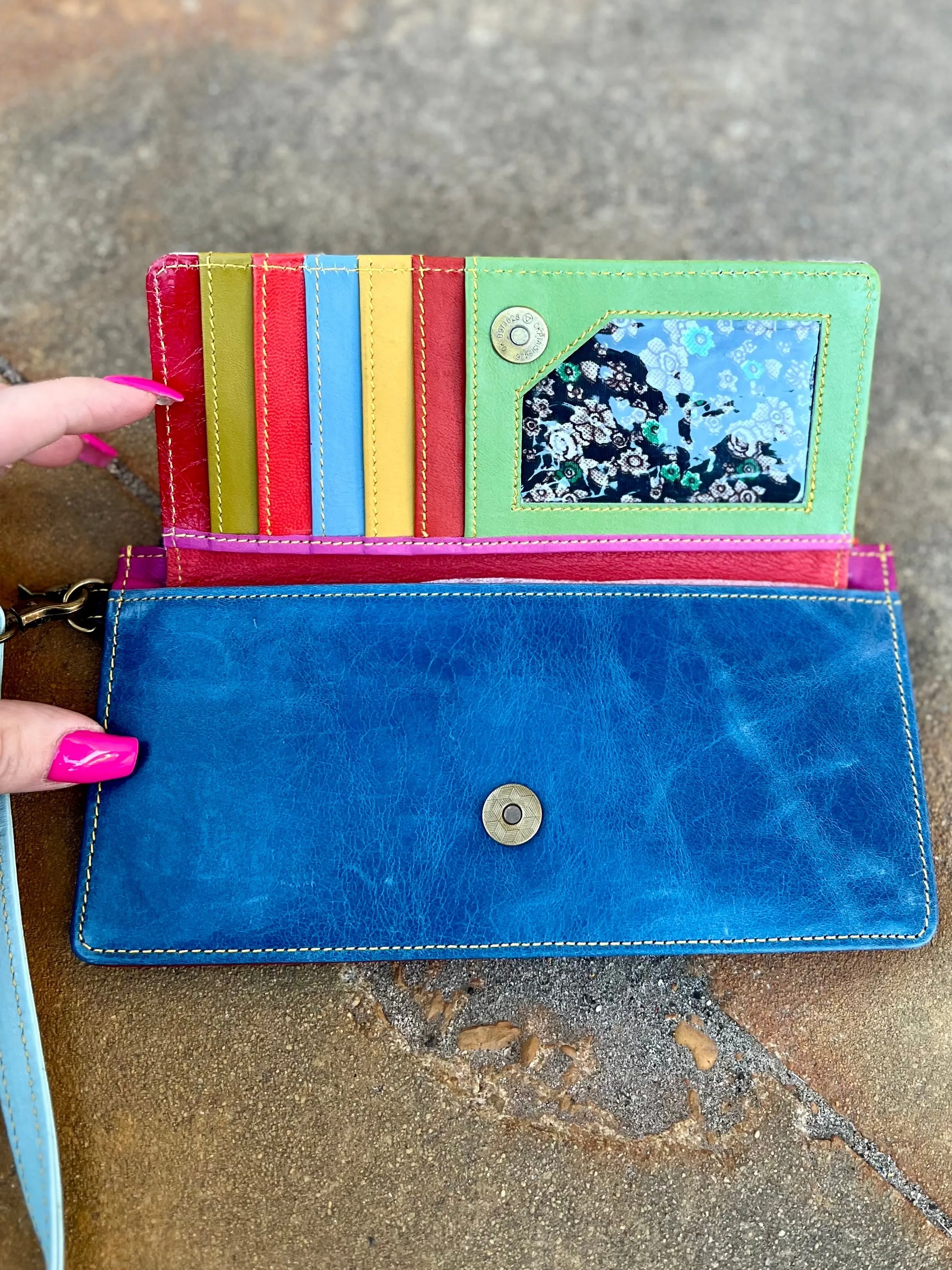 Aria Leather Wallet Wristlet- 3 Colors