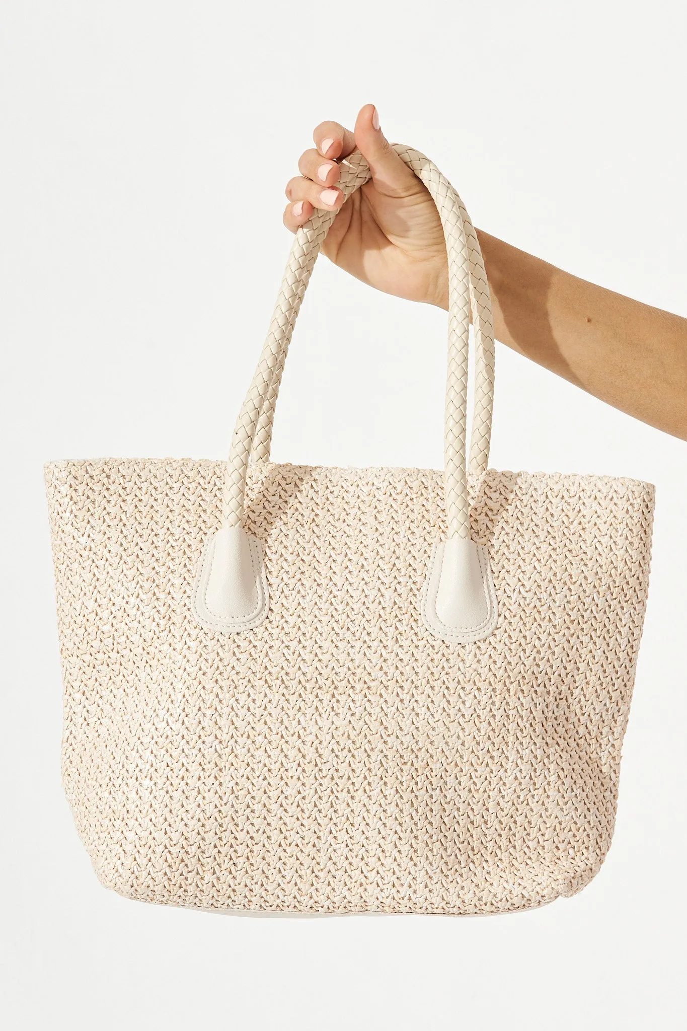 August   Delilah Aurora Tote Bag In Cream