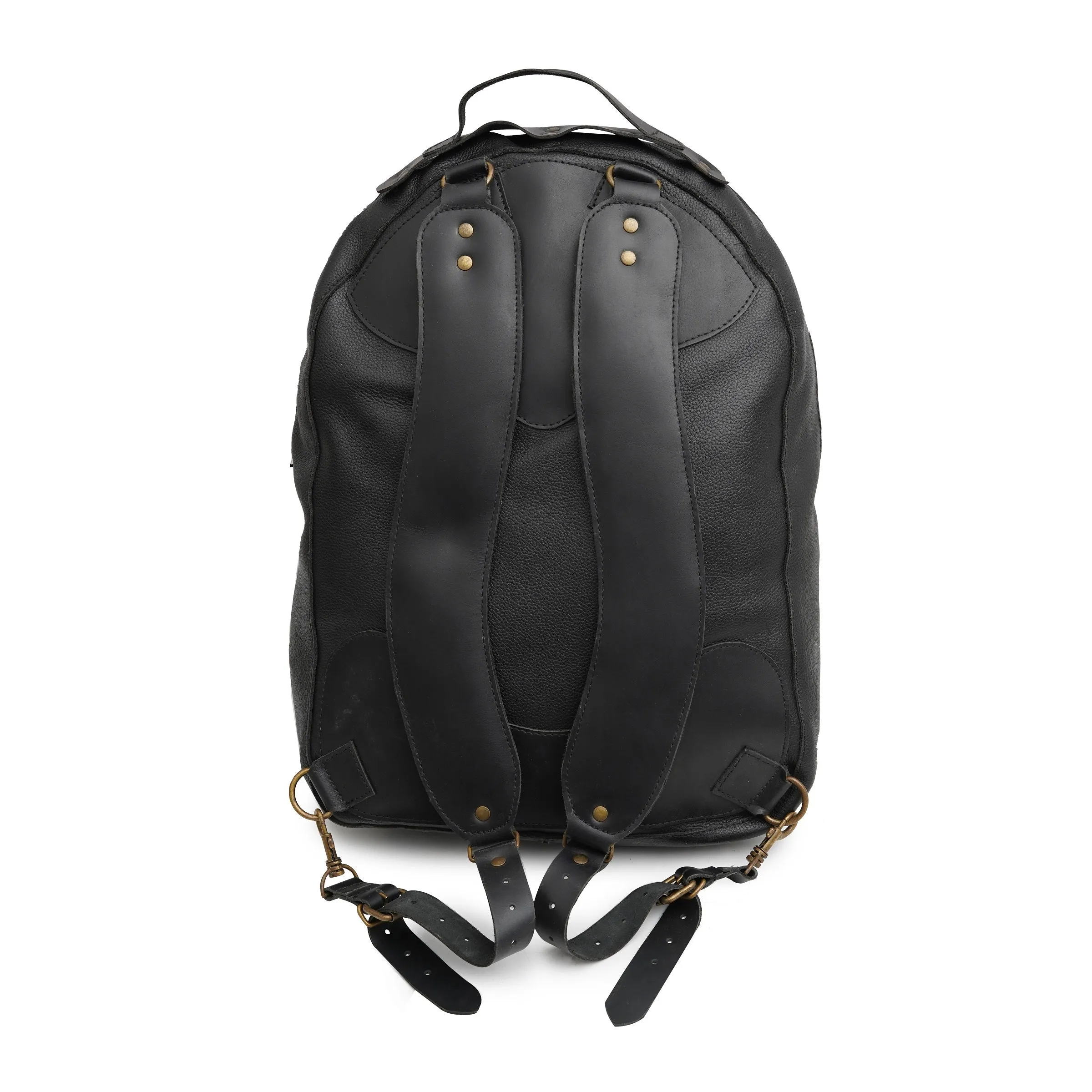 Authentic Black Leather Backpack | Leather Laptop Backpack