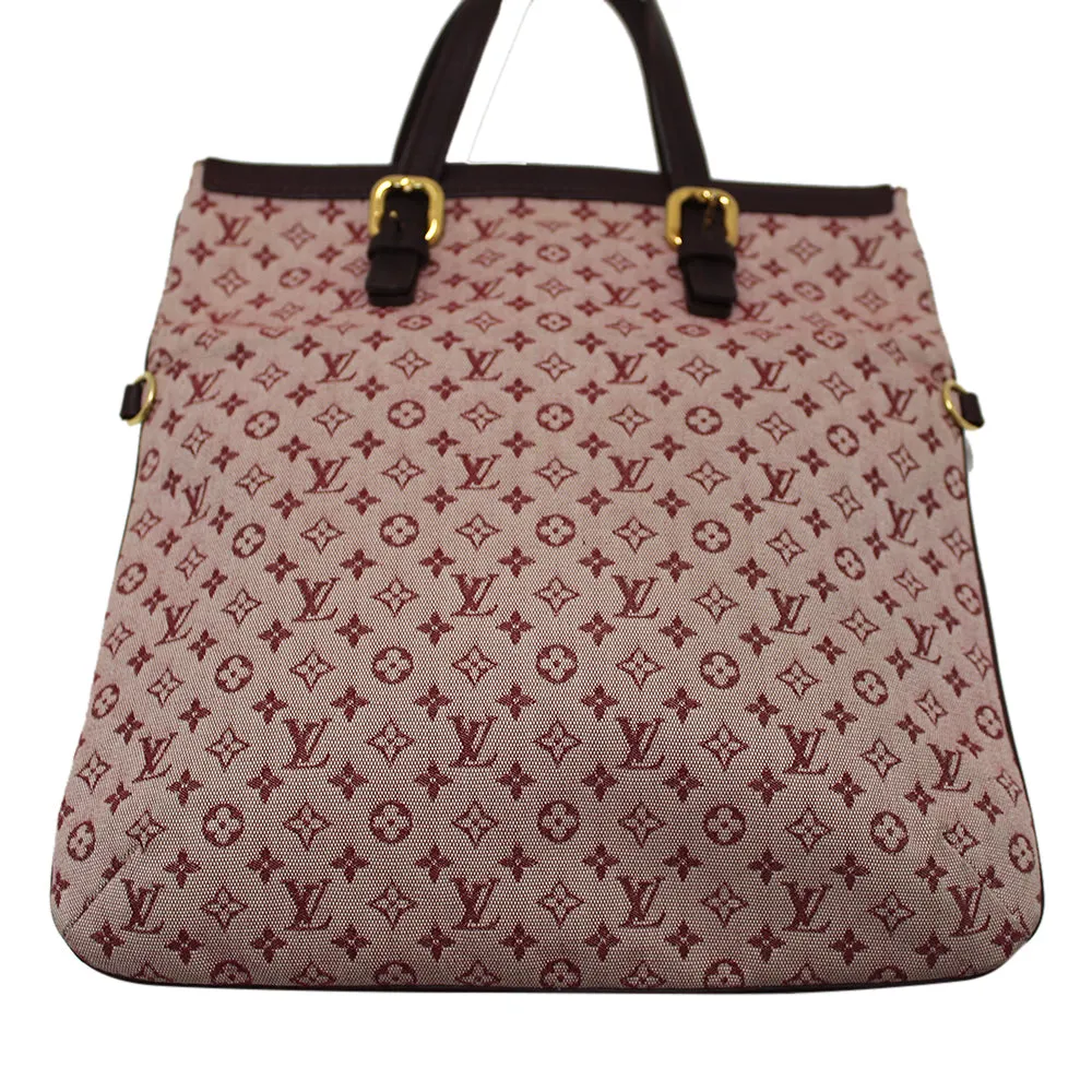 Authentic Louis Vuitton Red Monogram Mini Lin Francoise Small Tote Bag