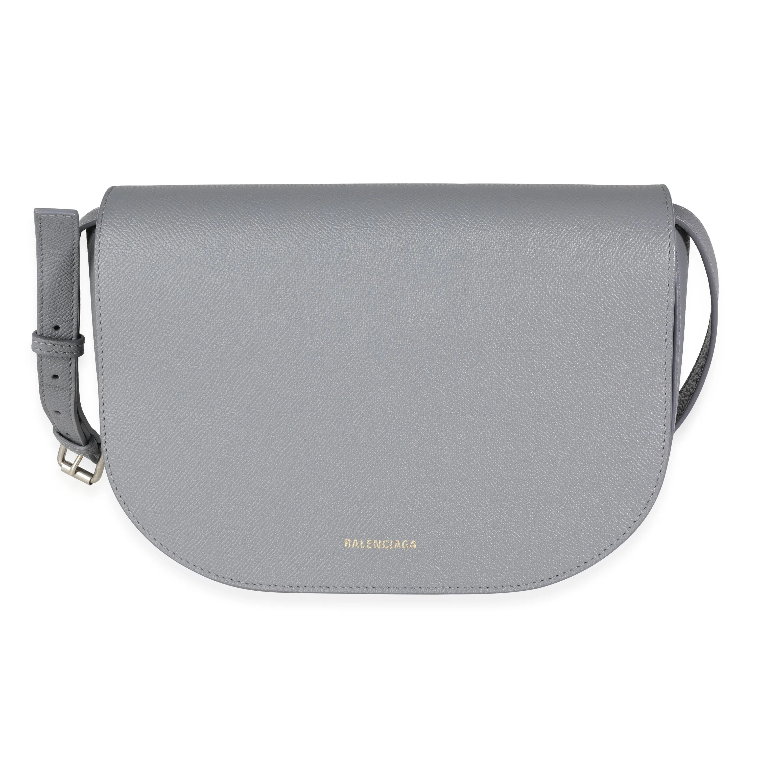 Balenciaga Gray Textured Leather Small Ville Day Bag