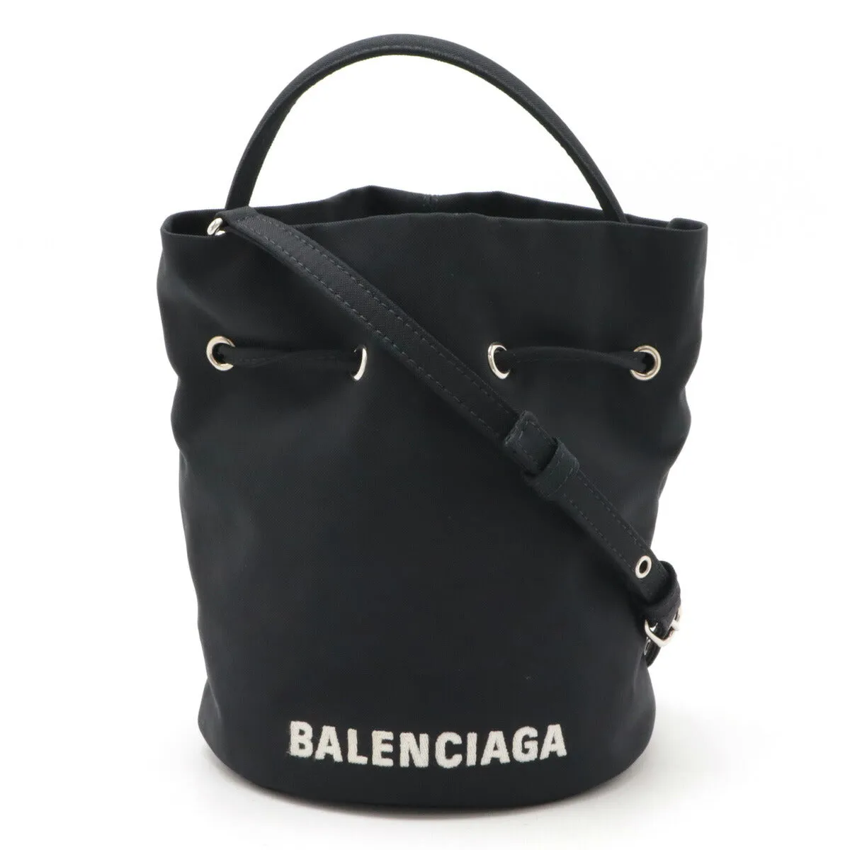 Balenciaga Wheel XS Nylon Canvas Bucket Bag