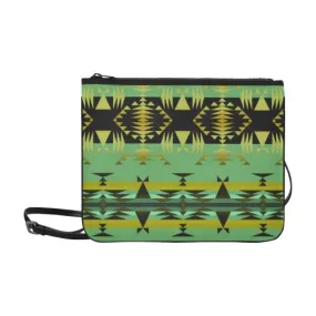 Between the Mountains Sage Slim Clutch Bag