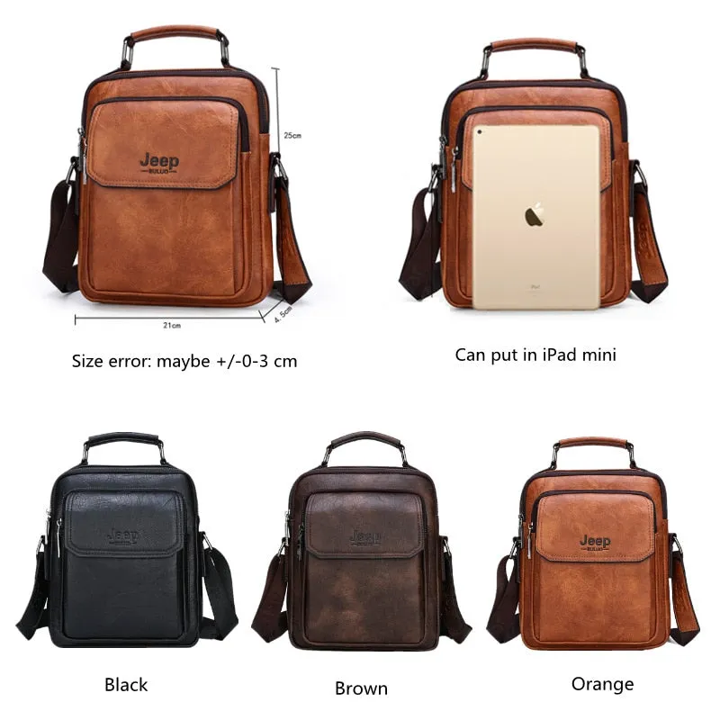 Big Brand Men Handle Messenger Bags For iPad Business Casual Leather High Grade Handbag Men's Shoulder Bag New Hot