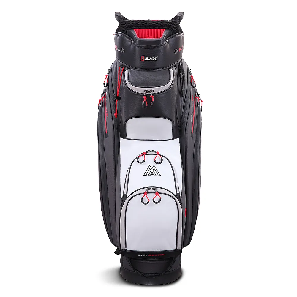 Big Max Dri Lite Style Cart Bag - Charcoal/Black/White/Red