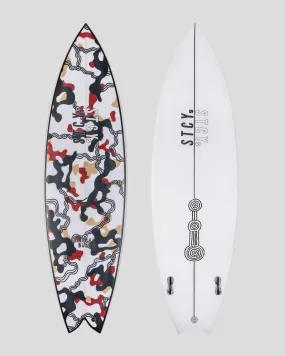 BINGGAL BULAA TWIN FIN by OTIS CAREY -  CAMO