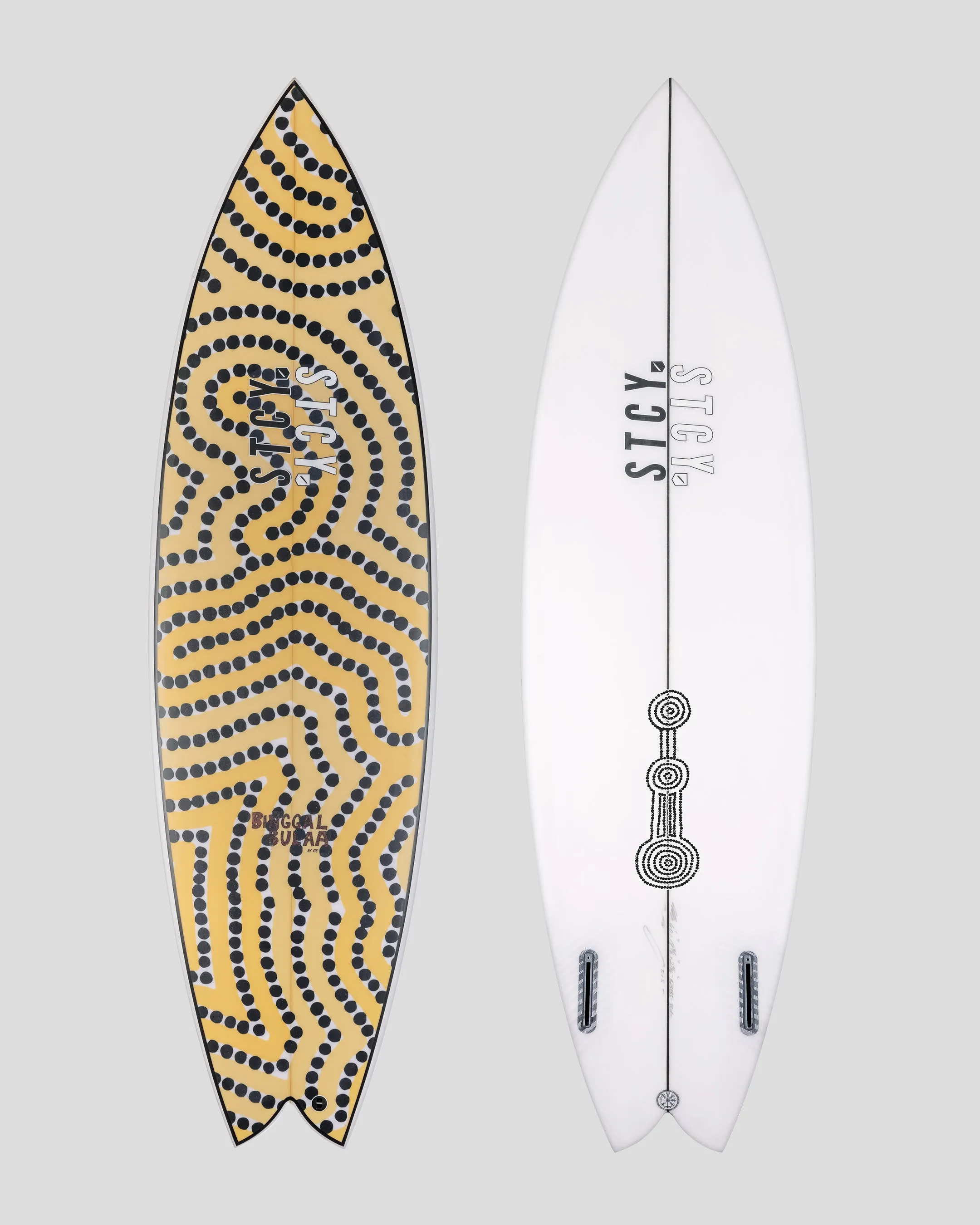 BINGGAL BULAA TWIN FIN by OTIS CAREY - YELLOW