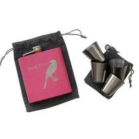 Birdie Juice Flask w/4 Shot Glasses