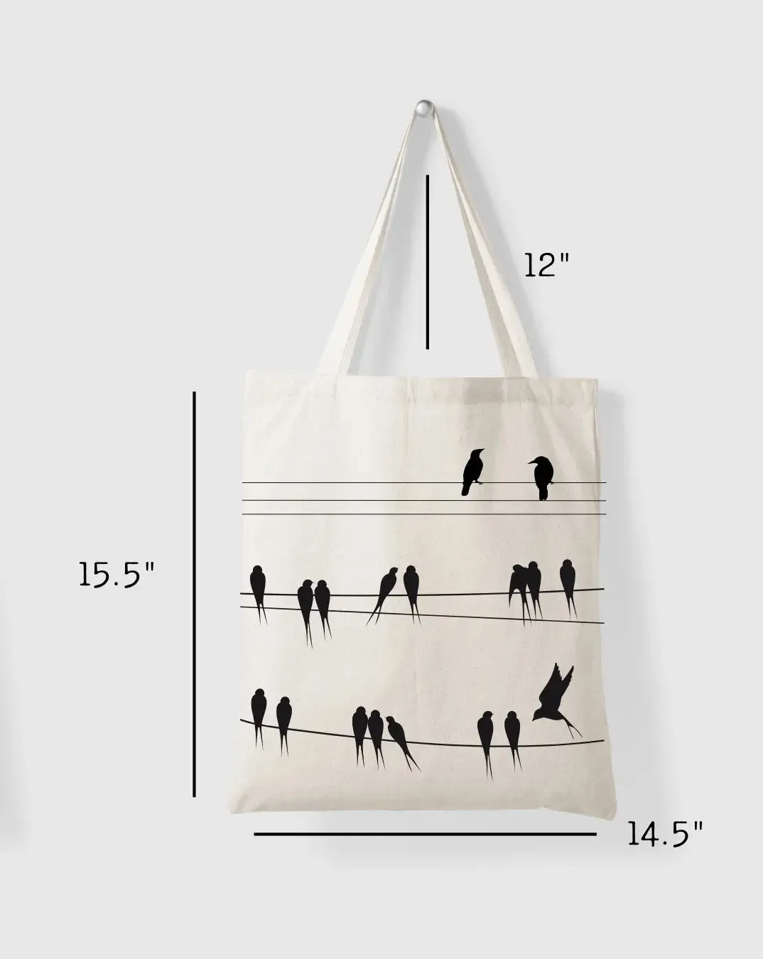 Birds Daily Thaila -  Canvas Reusable Bags