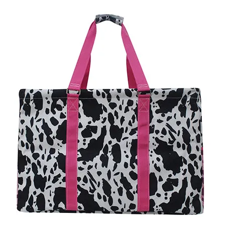 Black Cow Hot Pink NGIL Mega Shopping Utility Tote Bag