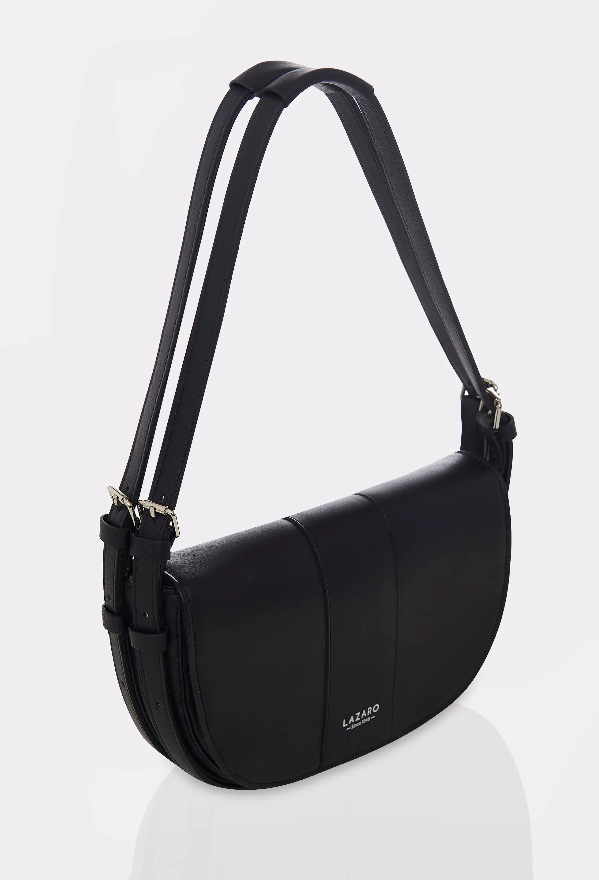 Black Leather Shoulder Bag Montana