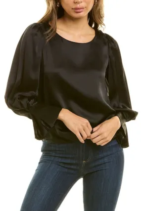 Black Round Neck Detail At Sleeve Top