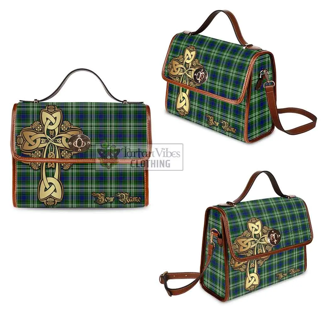 Blackadder Tartan Waterproof Canvas Bag Golden Thistle Celtic Cross Style