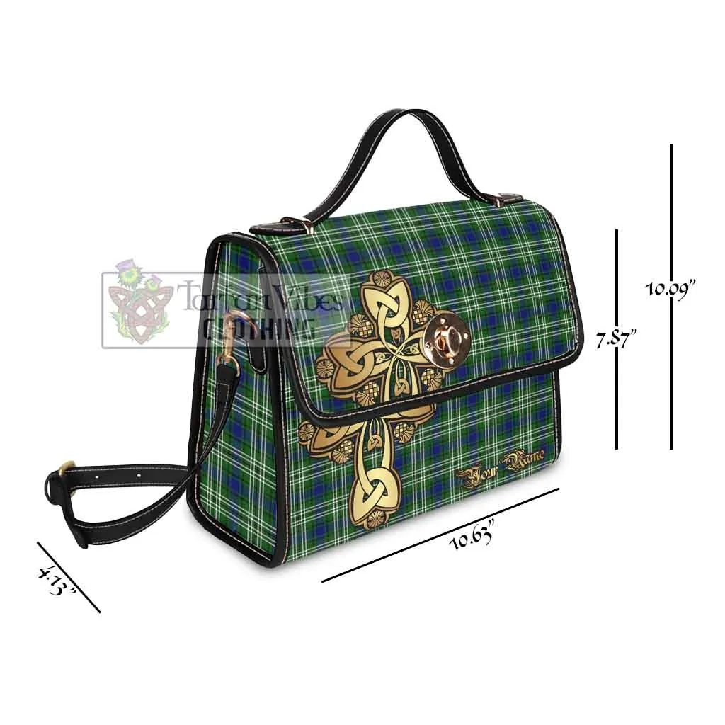 Blackadder Tartan Waterproof Canvas Bag Golden Thistle Celtic Cross Style