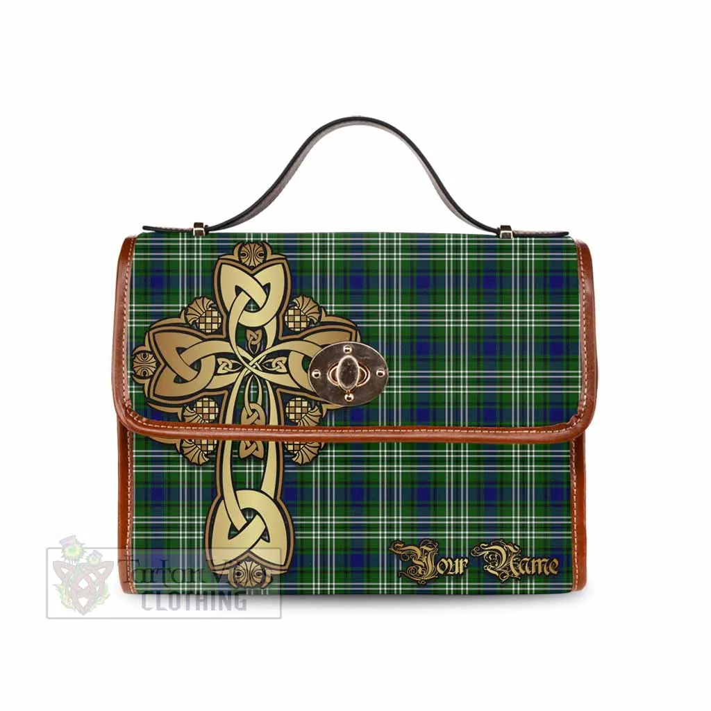 Blackadder Tartan Waterproof Canvas Bag Golden Thistle Celtic Cross Style