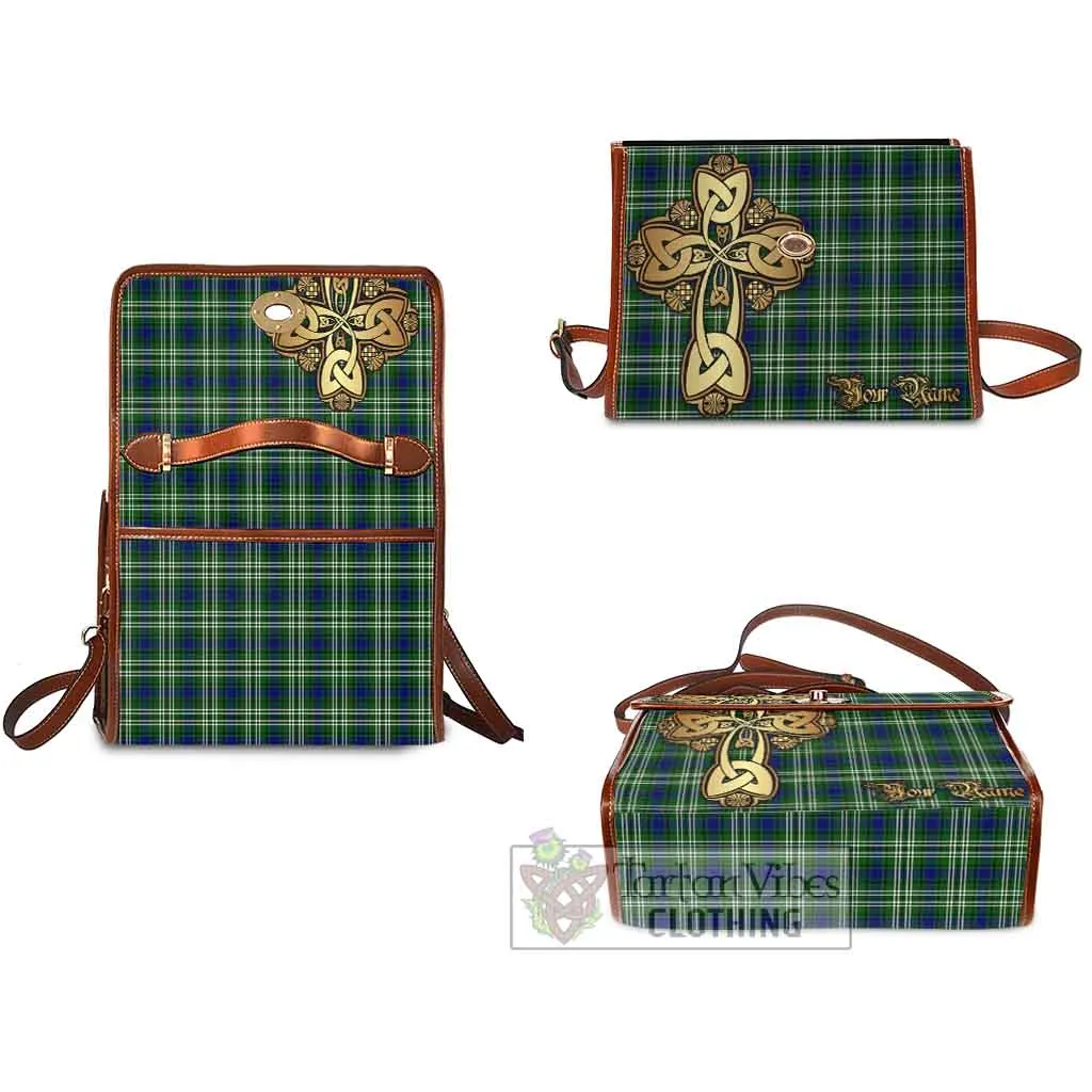 Blackadder Tartan Waterproof Canvas Bag Golden Thistle Celtic Cross Style