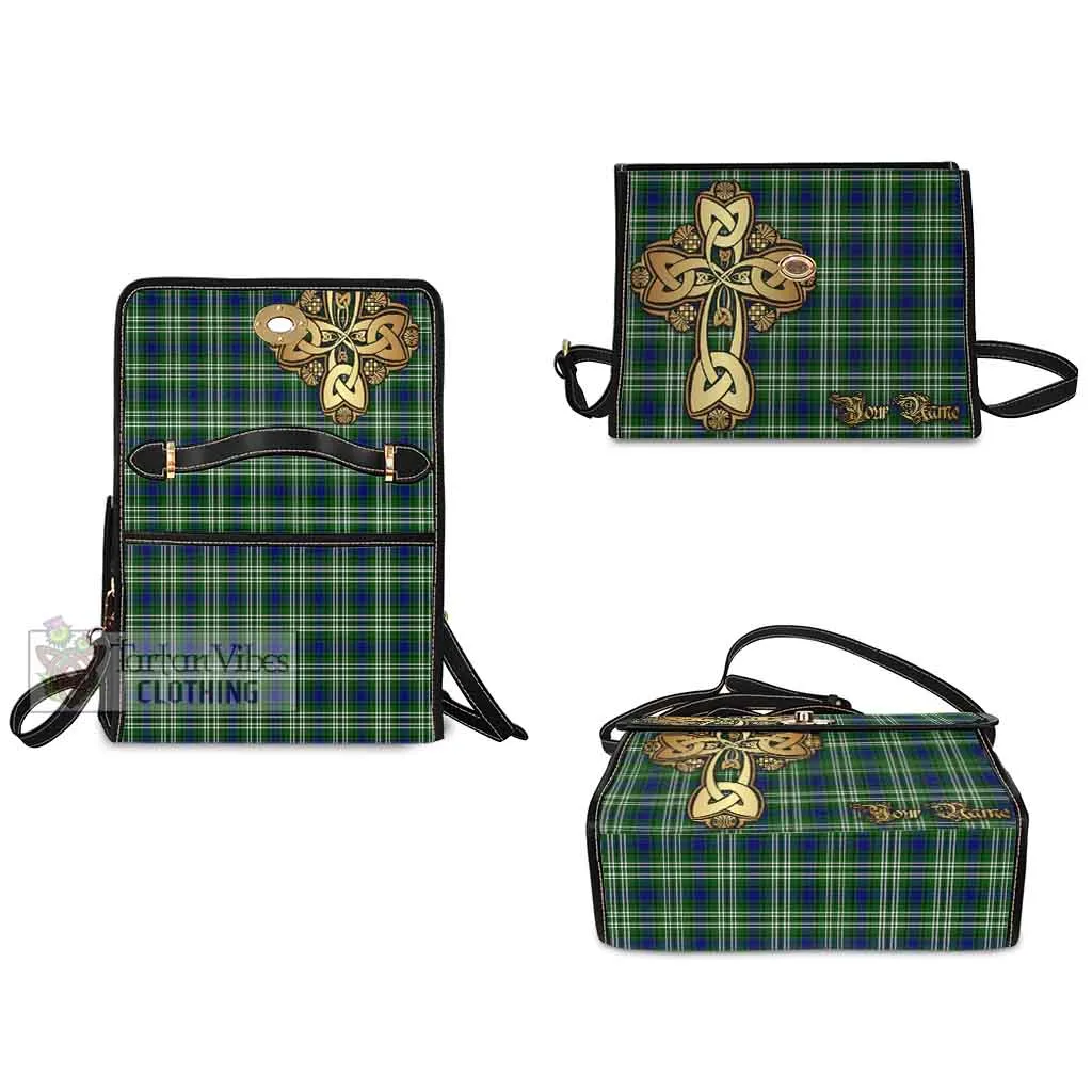 Blackadder Tartan Waterproof Canvas Bag Golden Thistle Celtic Cross Style