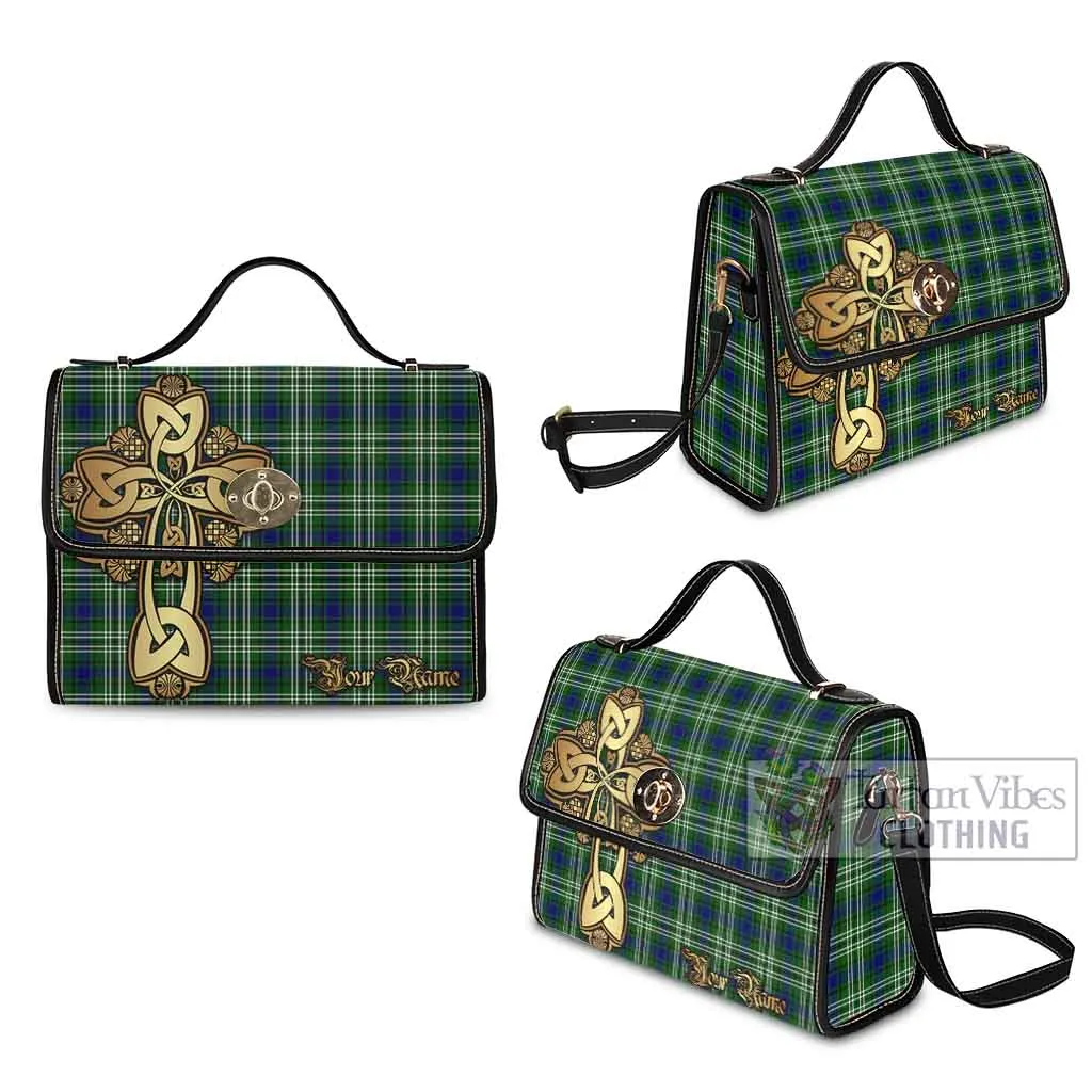 Blackadder Tartan Waterproof Canvas Bag Golden Thistle Celtic Cross Style