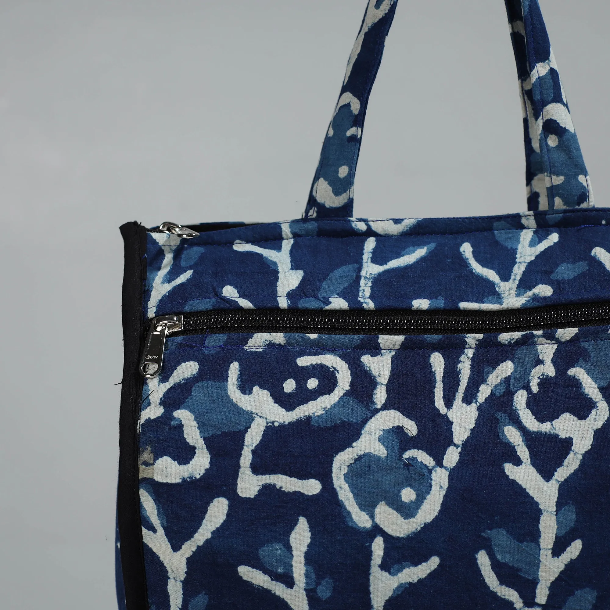 Blue - Handcrafted Cotton Shopping Bag 04