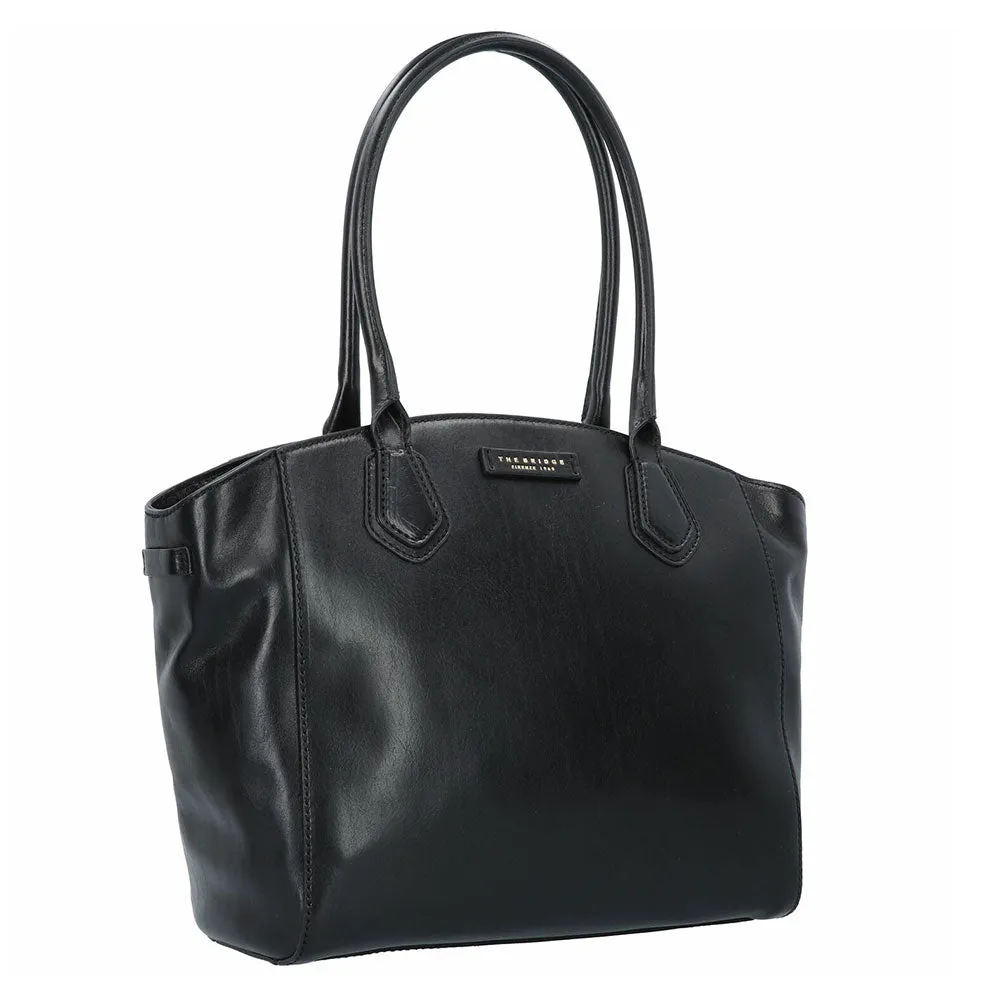 Borsa Donna Shopper THE BRIDGE linea Costanza in Pelle Nera