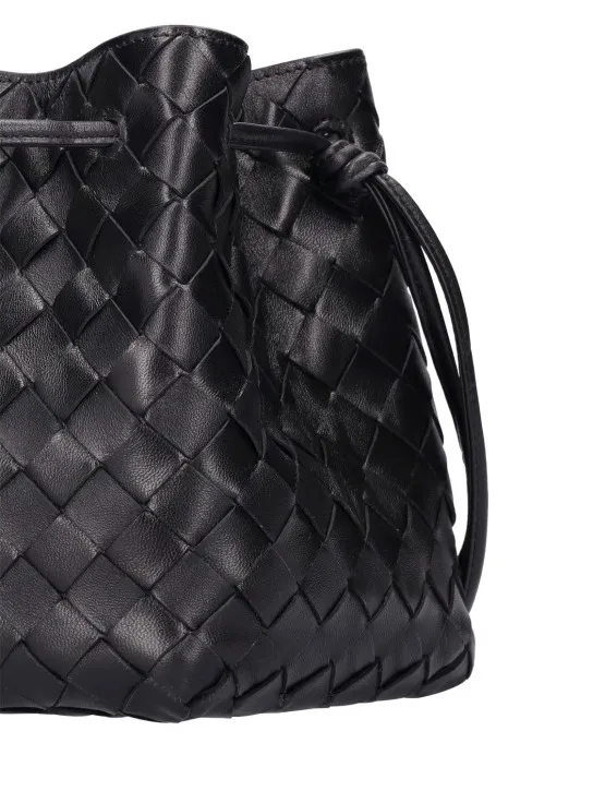 Bottega Veneta   Mini intreccio leather bucket bag 