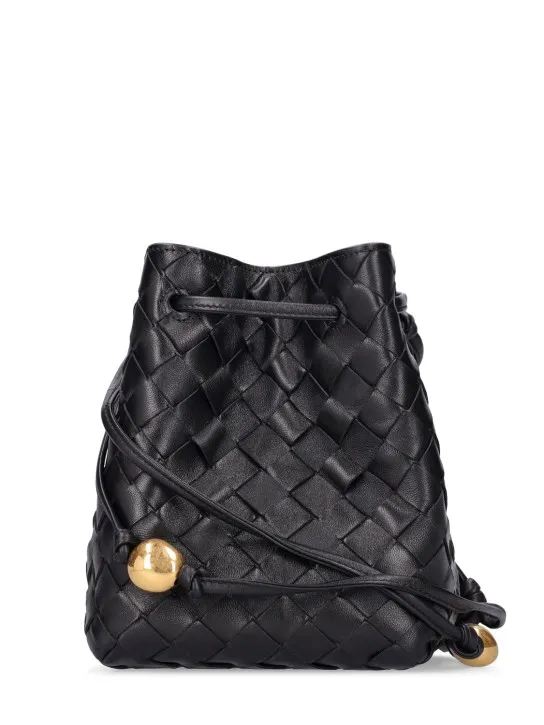 Bottega Veneta   Mini intreccio leather bucket bag 