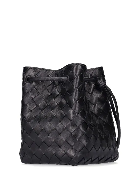 Bottega Veneta   Mini intreccio leather bucket bag 