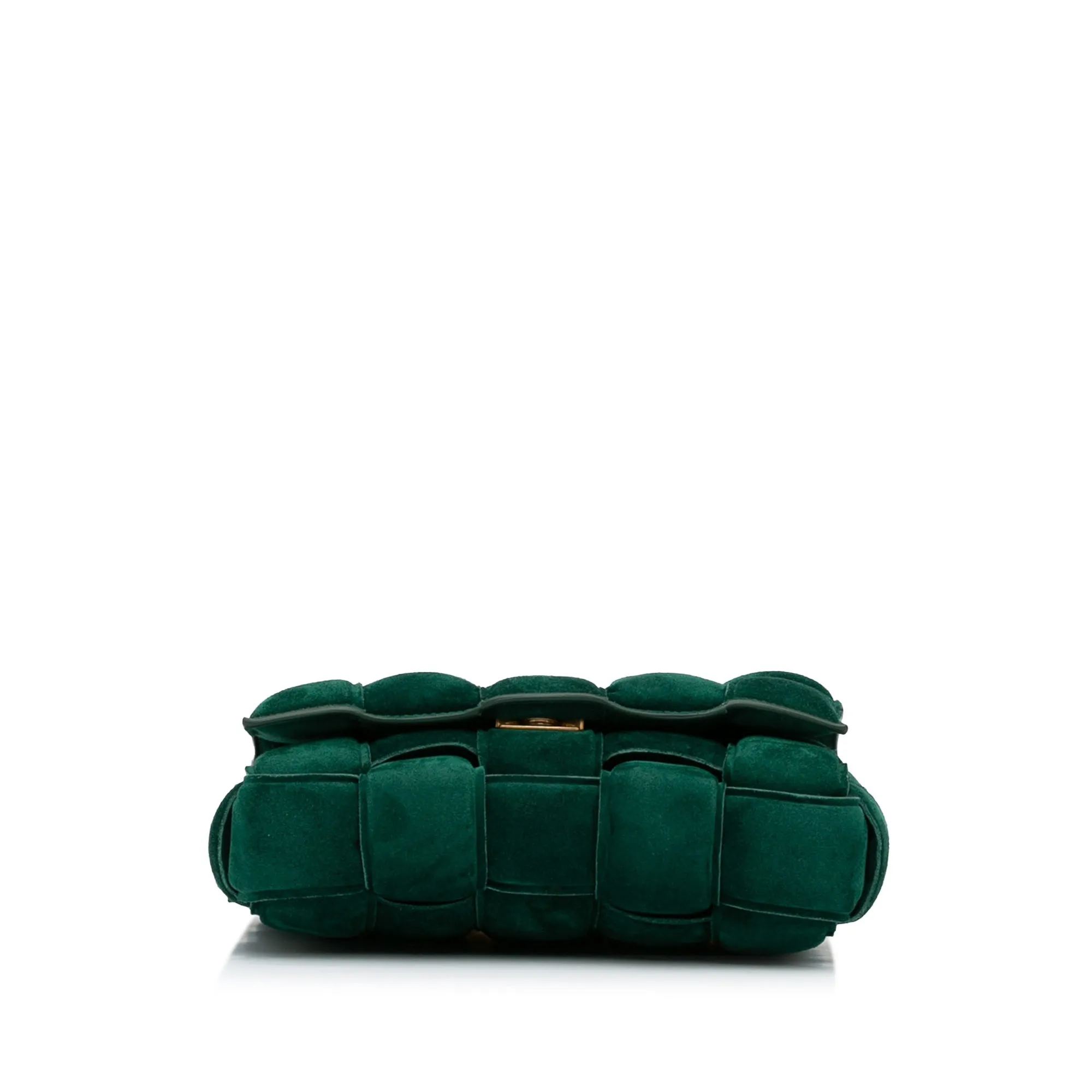 Bottega Veneta Padded Chain Cassette Green Suede