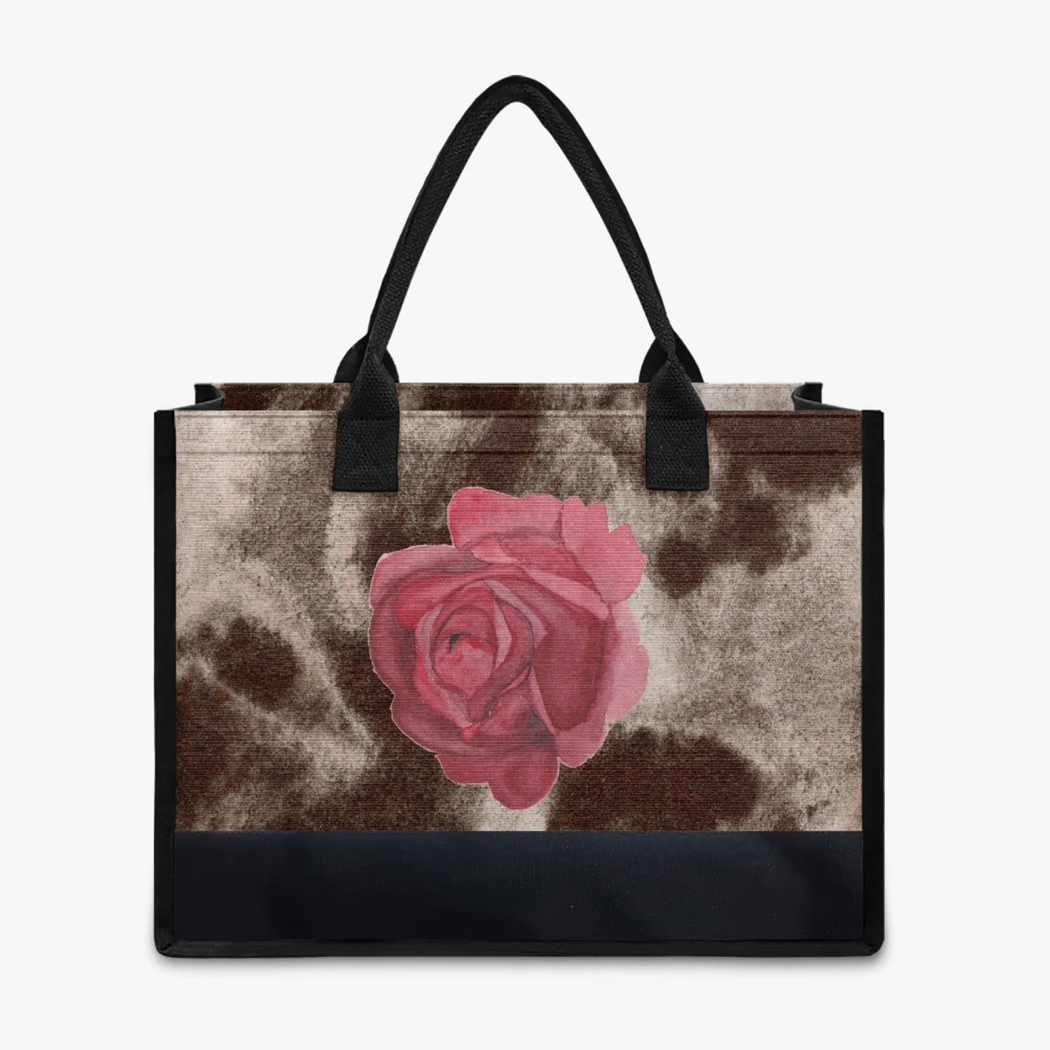 Brown Rose Shopping Tote Bag