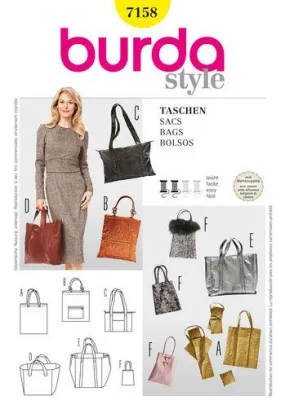 Burda Pattern 7158 Burda Style Bags