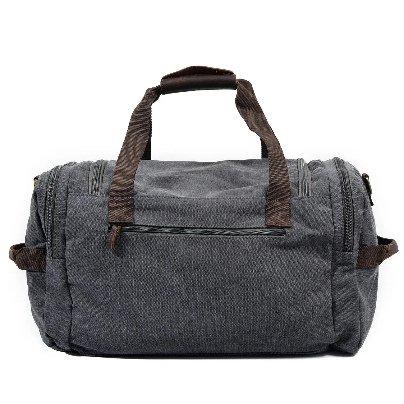 Casual Men's Large Storage Leather Canvas Traveling Duffle Bags 9133