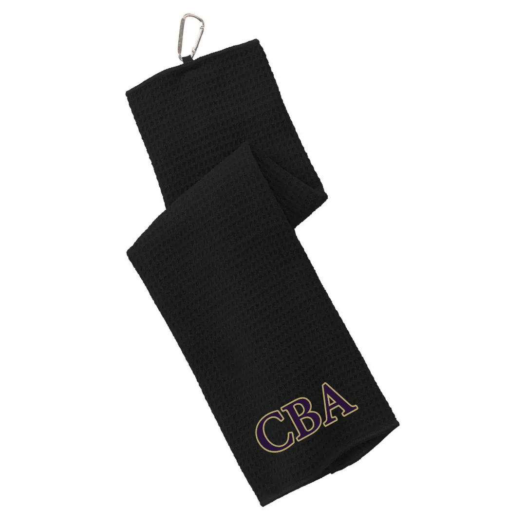 CBA- Waffle Microfiber Golf Towel