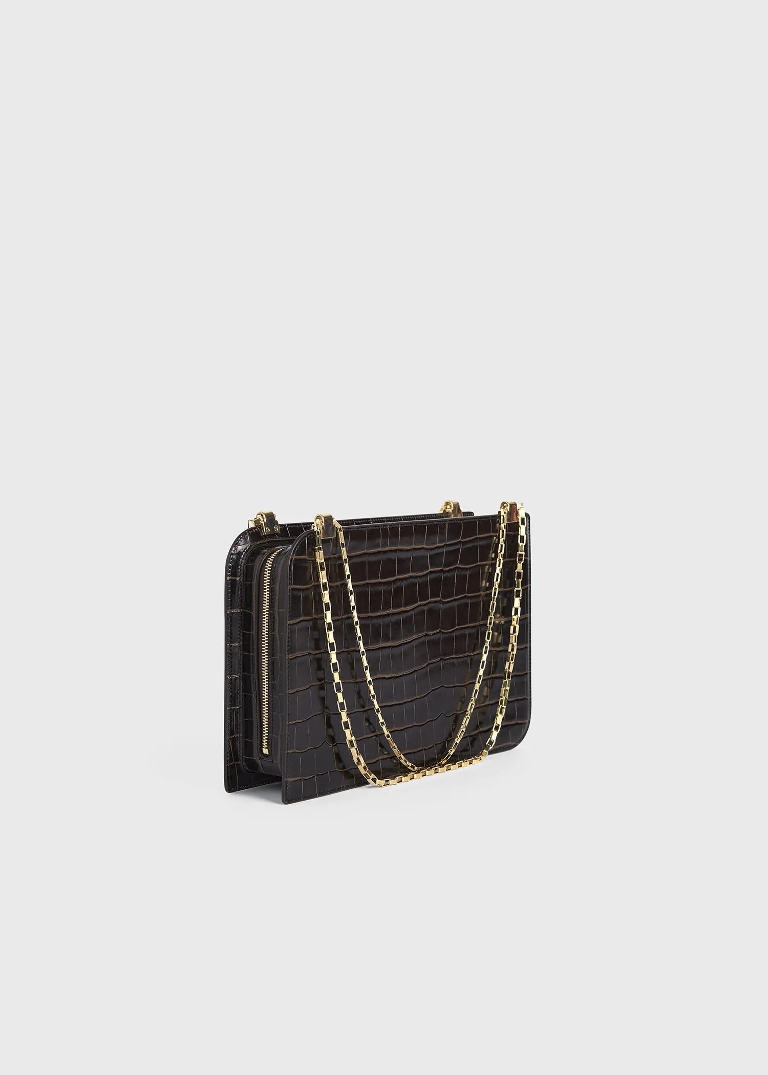 Chain bag dark brown