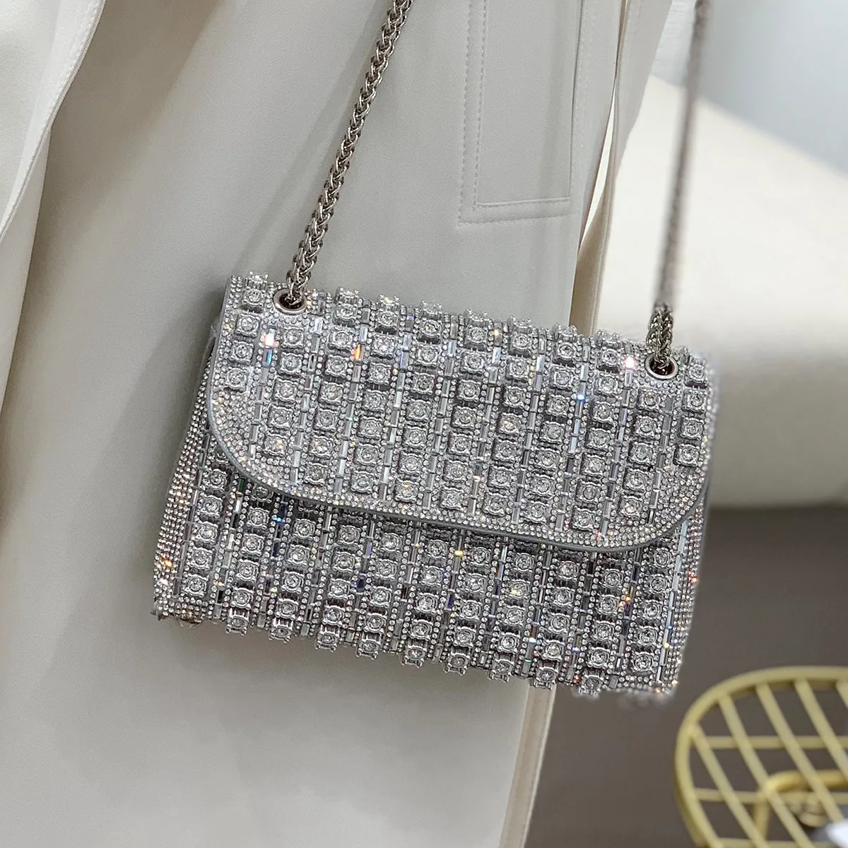 Chantal Diamond Clutch Bag