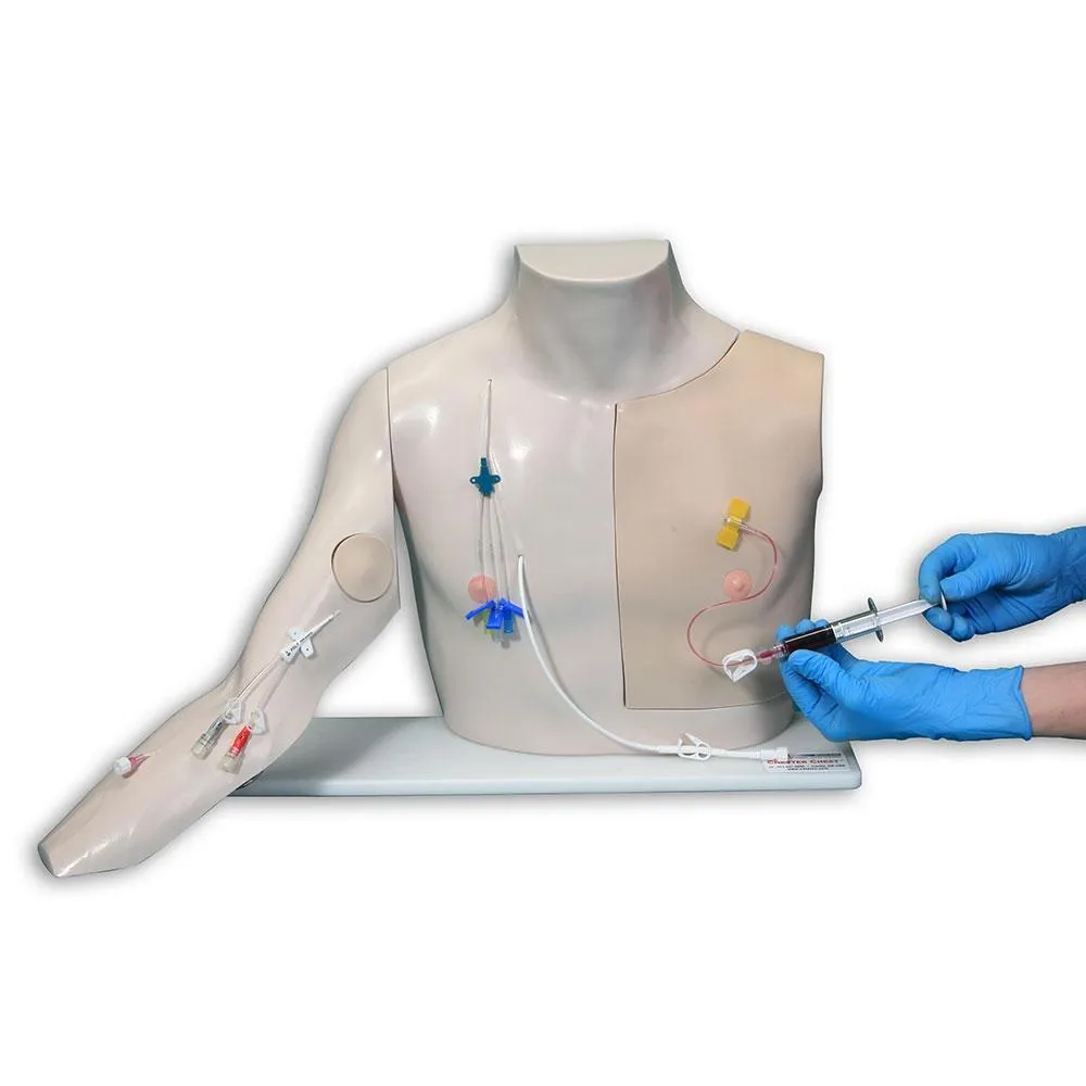 Chester Chest™ Vascular Access Simulator With Port Access Arm, Light