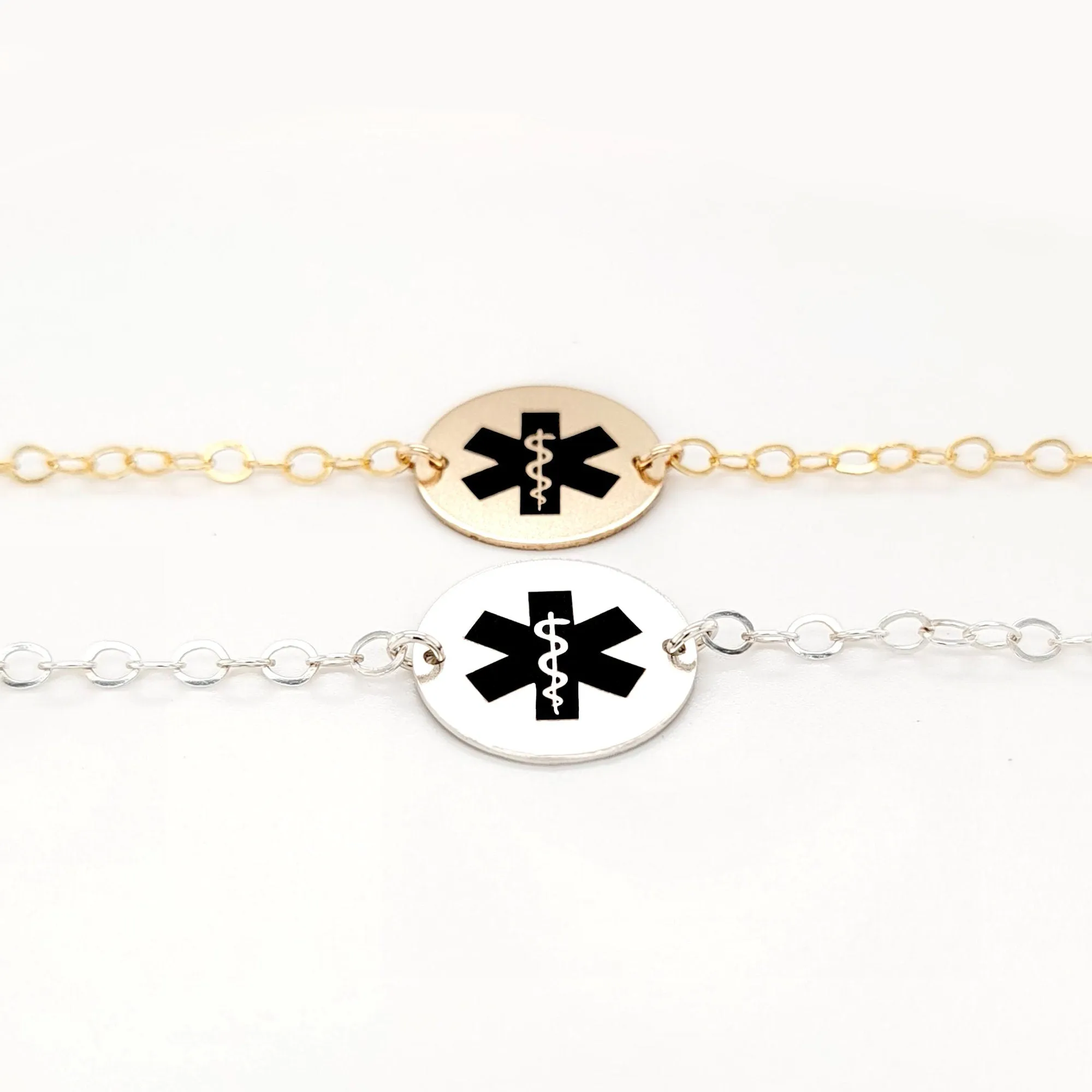 Chic and Modern Medical Alert ID Bracelet for Women - CG472B34. Starts at