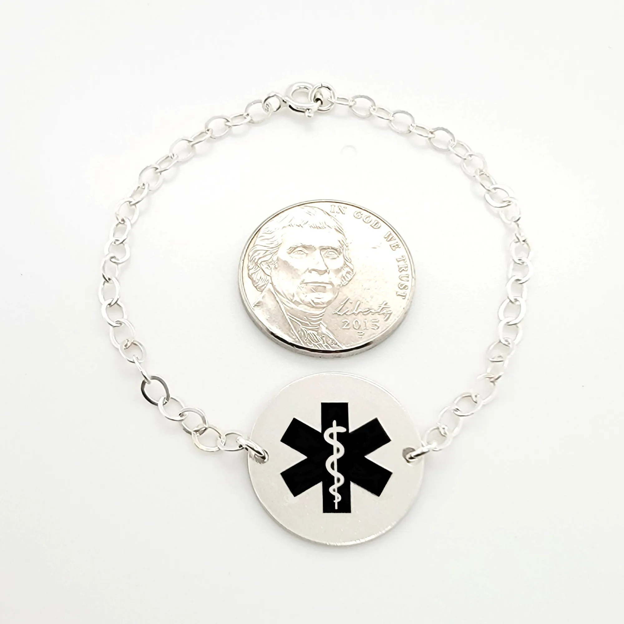 Chic and Modern Medical Alert ID Bracelet for Women - CG472B34. Starts at