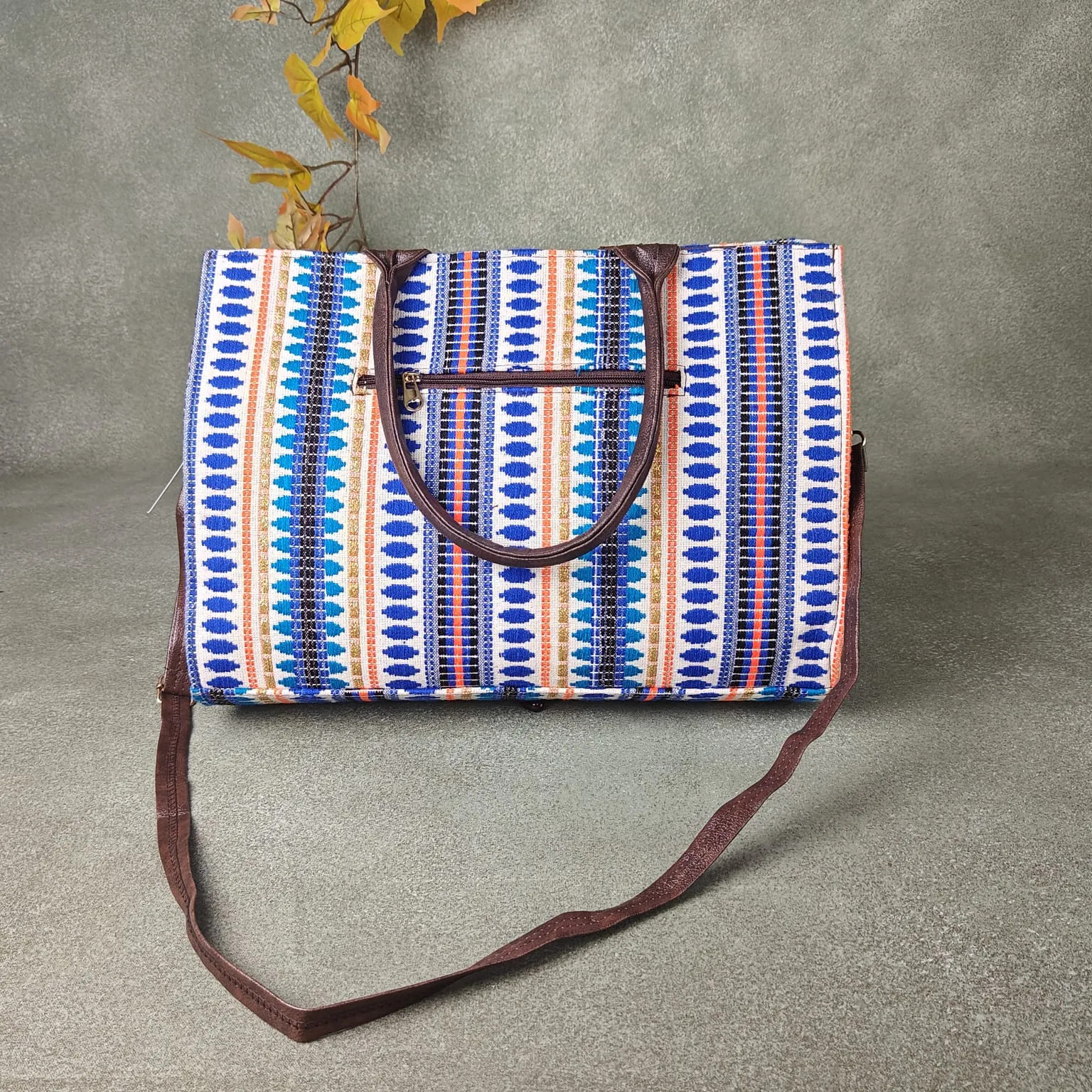 Chic Laptop Totes Blue Southwestern Prints Design