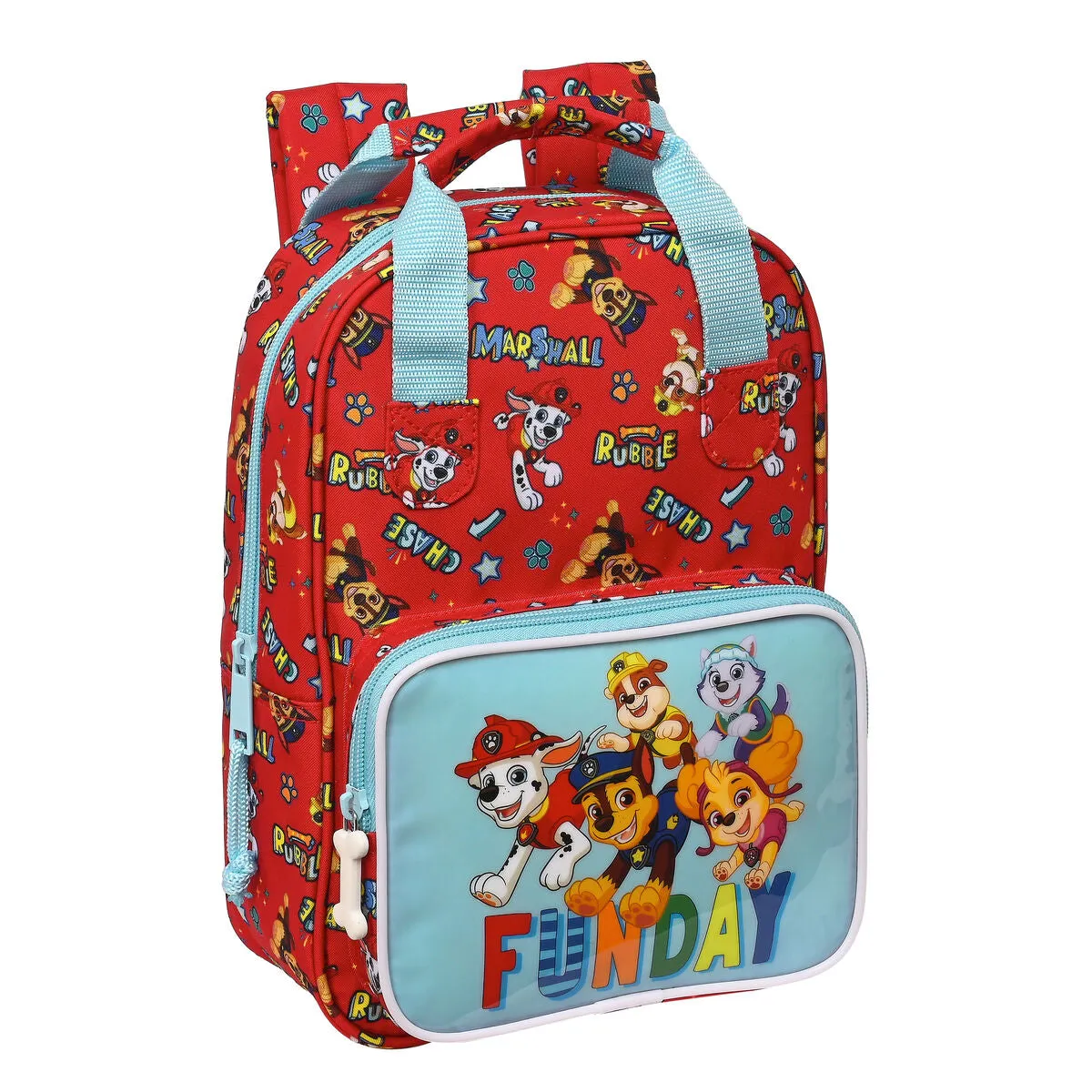 Child bag The Paw Patrol Funday Red Light Blue (20 x 28 x 8 cm)