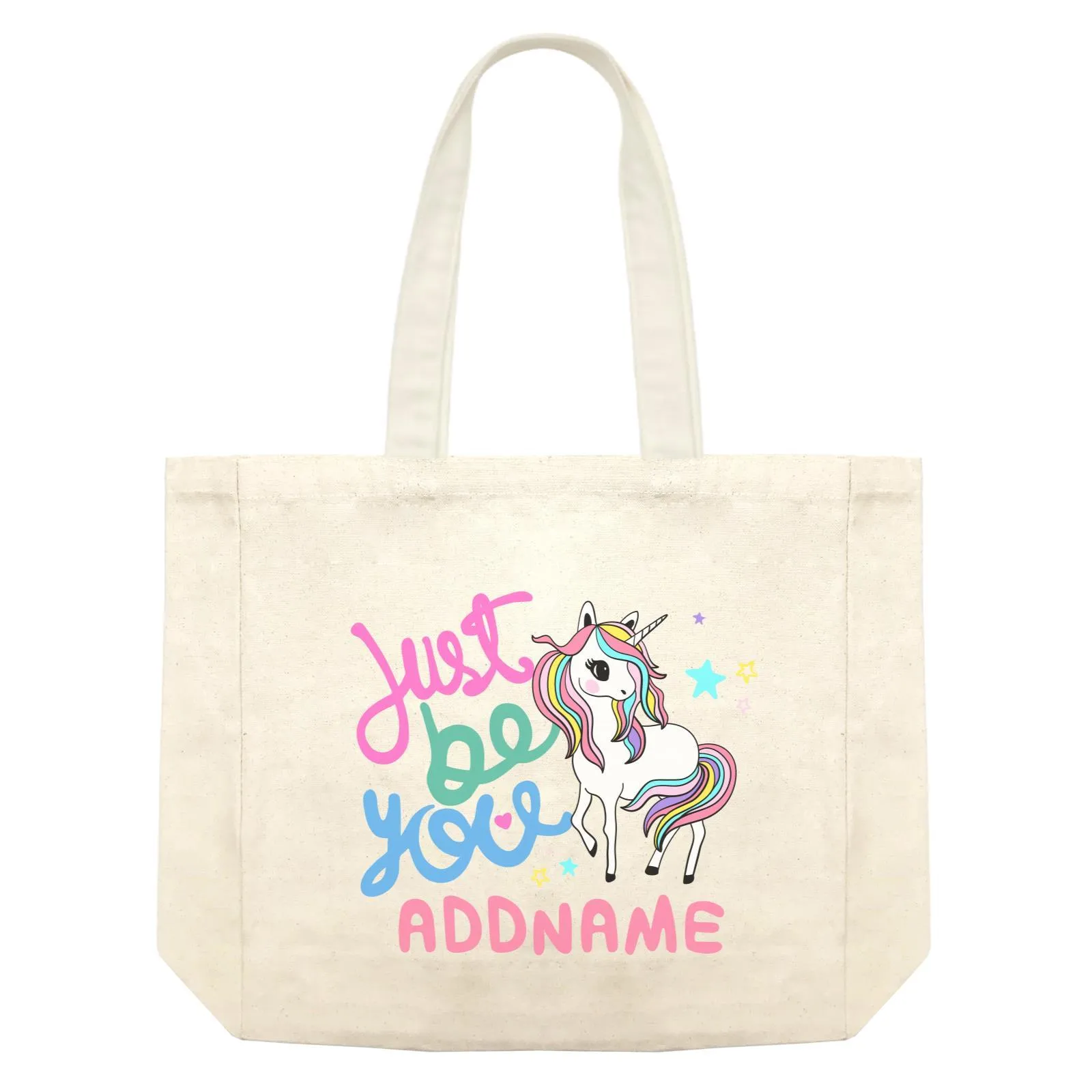 Children's Day Gift Series Just Be You Cute Unicorn Addname Shopping Bag