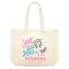 Children's Day Gift Series Just Be You Cute Unicorn Addname Shopping Bag