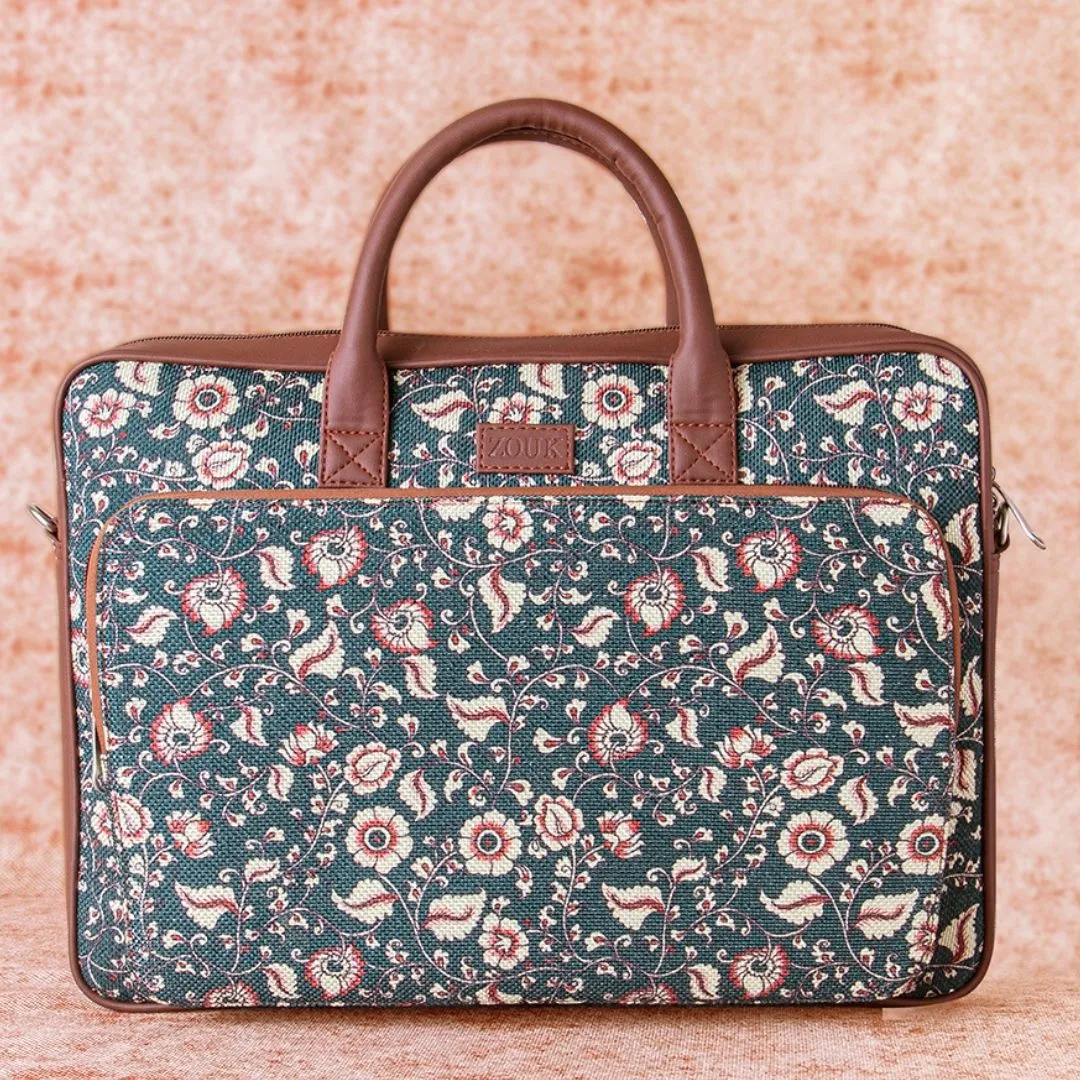 Chittoor Blue Kalamkari Laptop Bag