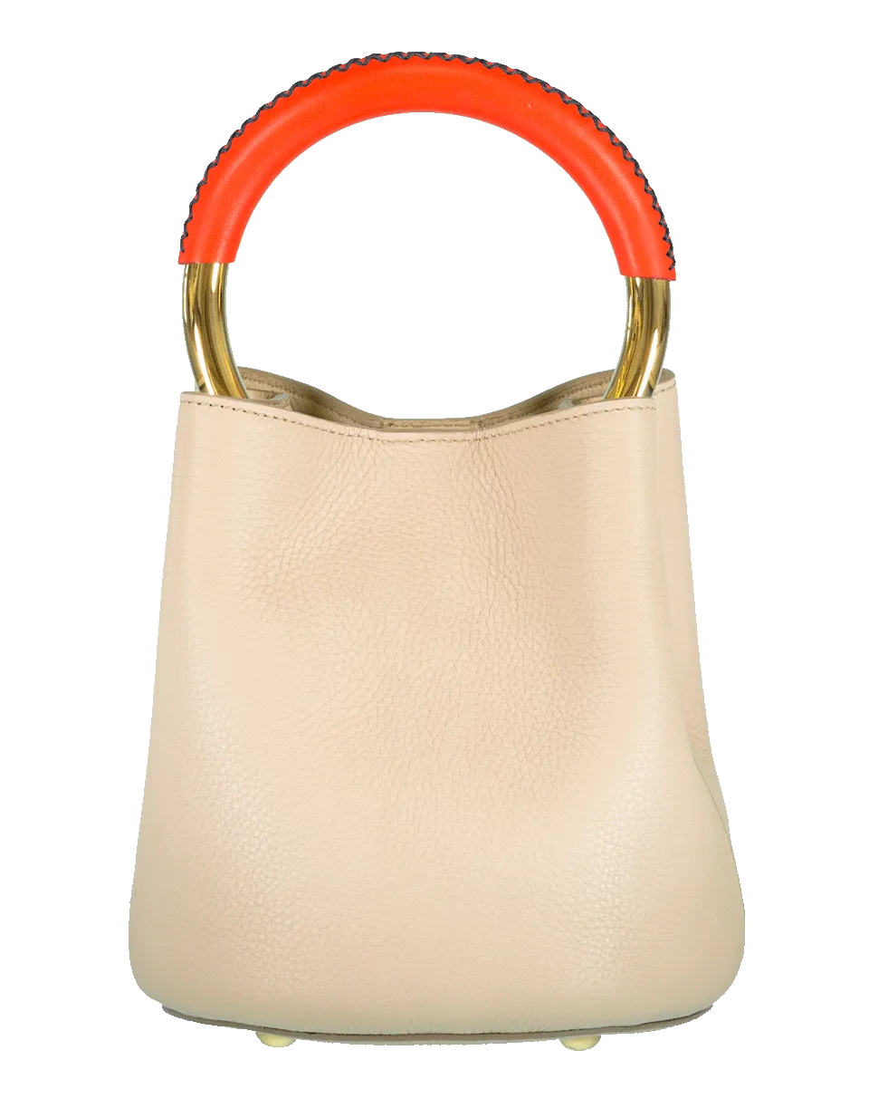 Circle Handle Bucket Bag